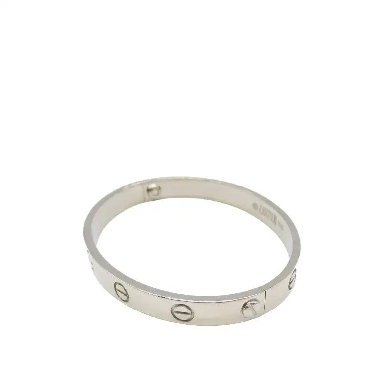 18K White Gold Classic Love Bracelet  - Cartier