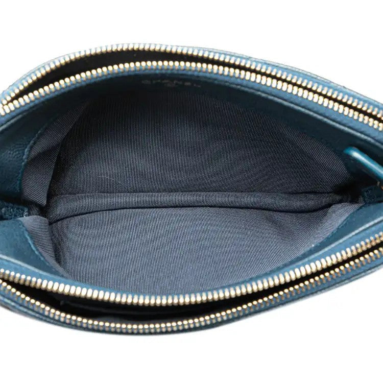 Quilted Caviar Clutch with Chain - Chanel