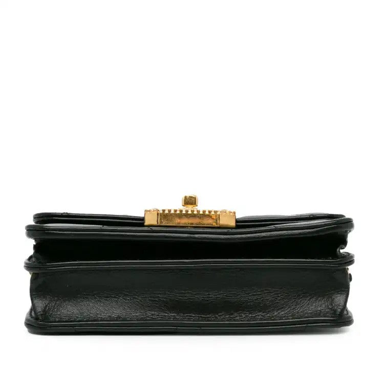 Quilted Calfskin Strass Clutch With Chain Flap - Chanel
