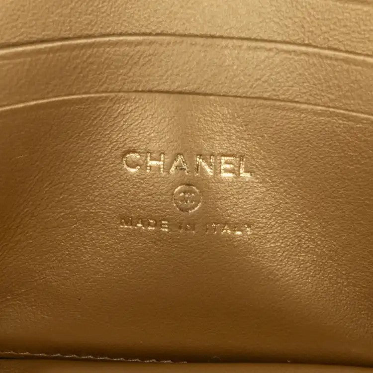 Quilted Calfskin Strass Clutch With Chain Flap - Chanel