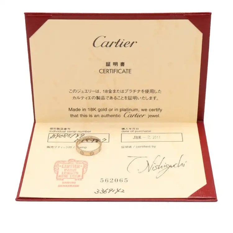 18K White Gold Small Love Ring  - Cartier