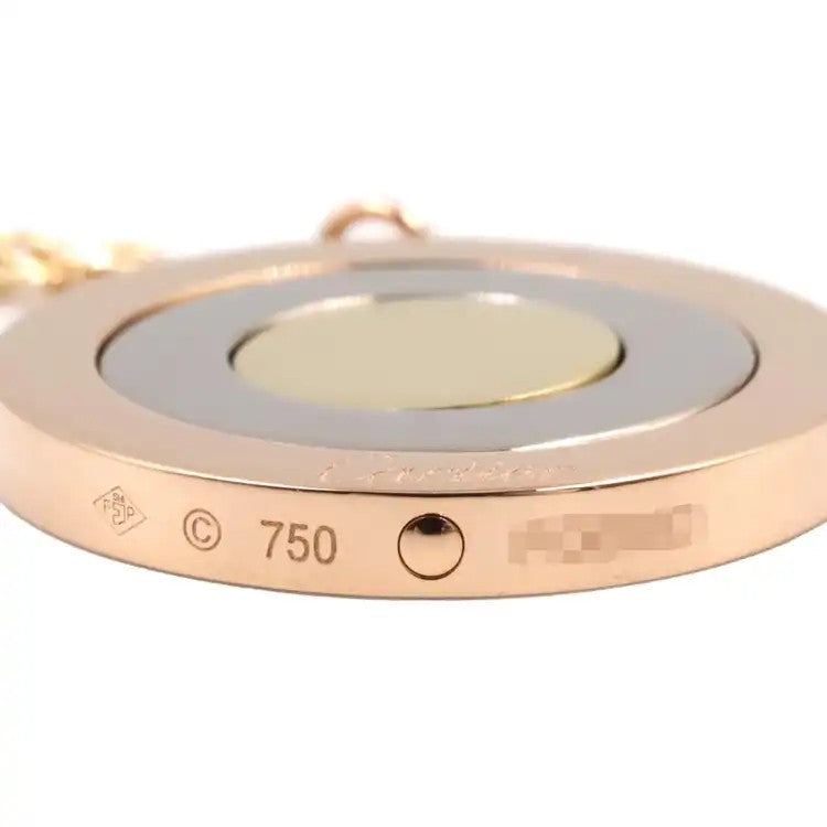 18K Tricolor Gold Trinity Disc Pendant Necklace  - Cartier