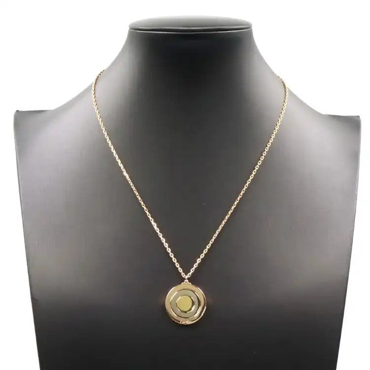 18K Tricolor Gold Trinity Disc Pendant Necklace  - Cartier