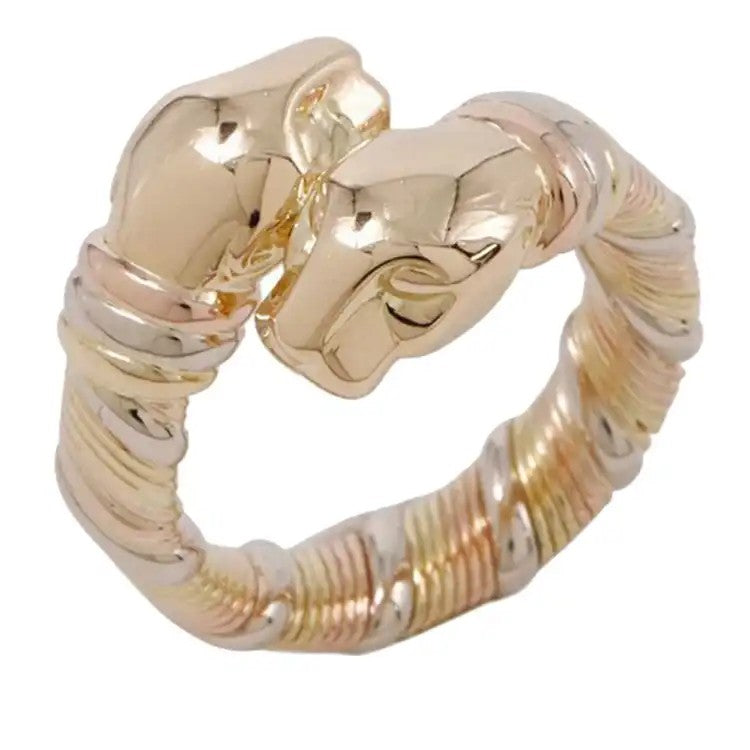 18K Tricolor Gold Panthere de Cartier Ring  - Cartier
