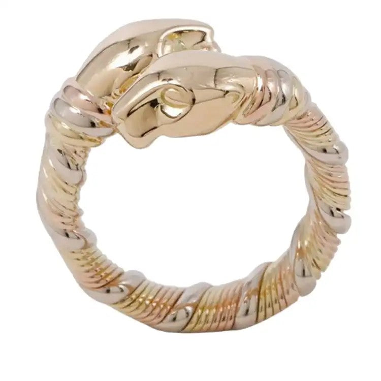 18K Tricolor Gold Panthere de Cartier Ring  - Cartier