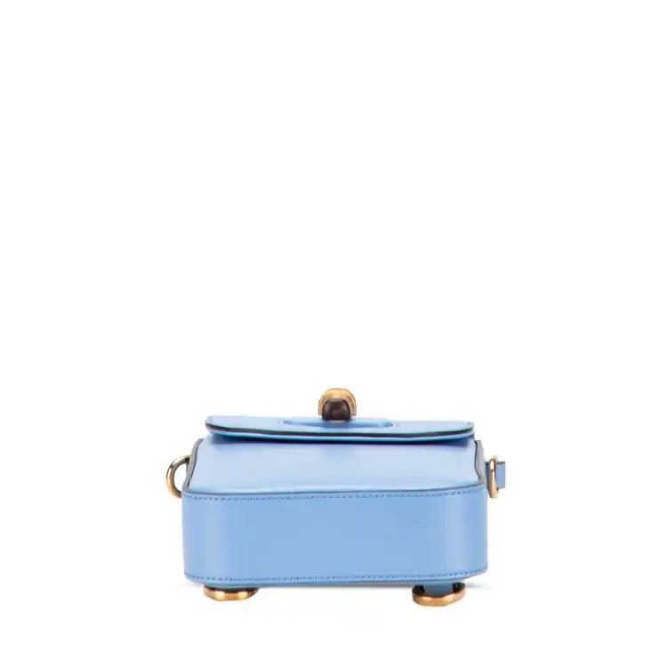 Mini Calfskin Bamboo Top Handle Bag - Gucci